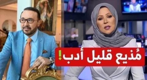 مذيعة قناة الجزيرة “خديجة بن قنة” تهين زميلها