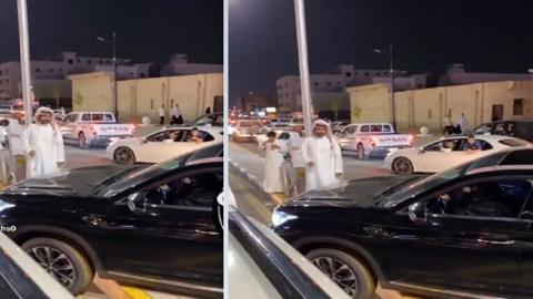بالفيديو.. فتاة سعودية تفقد السيطرة على سيارتها