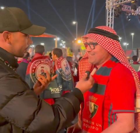 من قلب الرياض مشجع إسباني يقهر القطريين ويتحدث