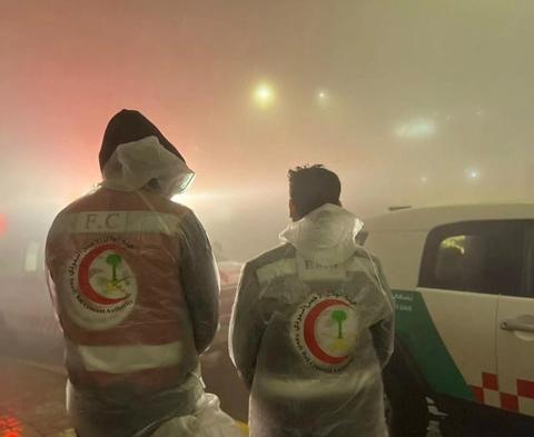 الهلال الأحمر يرفع حالة الطوارئ في الباحة