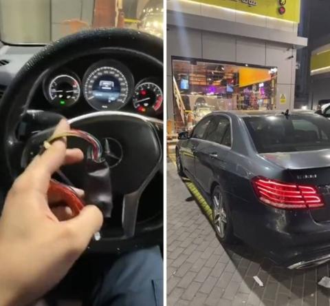 رجل سعودي يوثق بالفيديو شراء سيارة مرسيدس إي