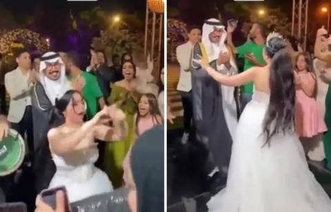 فيديو مسرب من حفل زفاف شاب سعودي.. العروسة فقدت
