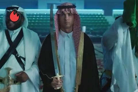 الفيديو كامل لحظة أداء رونالدو للعرضة السعودية
